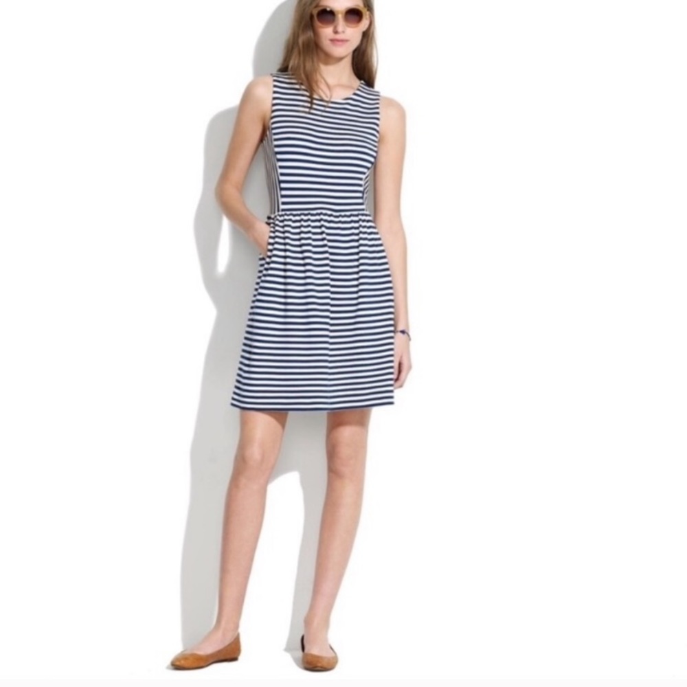 Madewell afternoon sleeveless dress in stripe